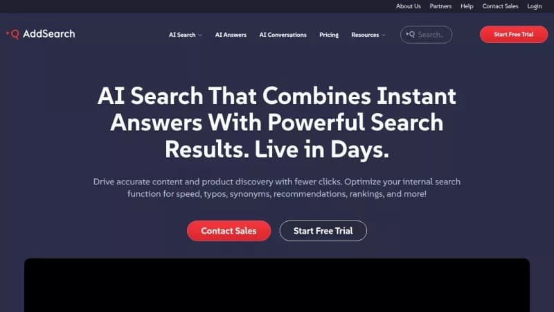 AddSearch screenshot