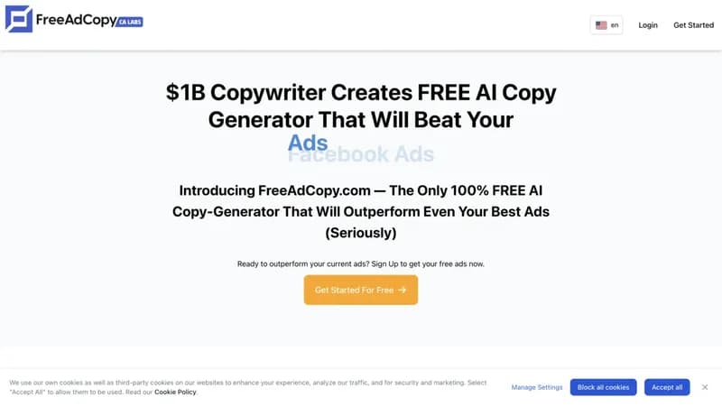 Free Ad Copy Generator screenshot