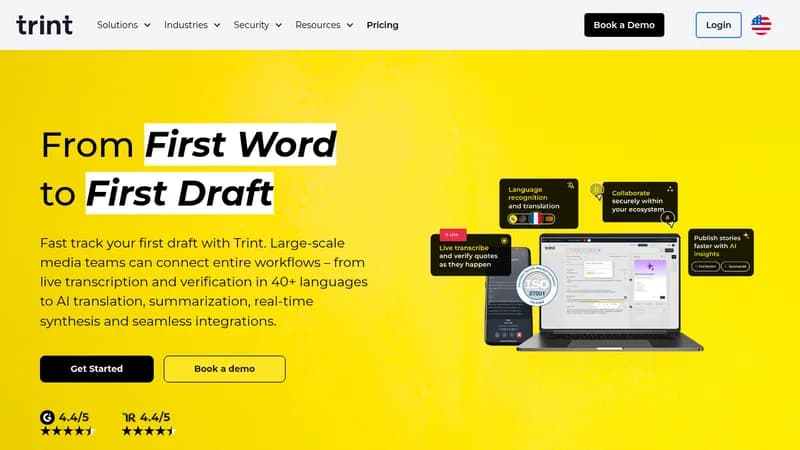trint website