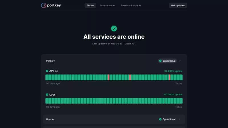 Portkey AI screenshot