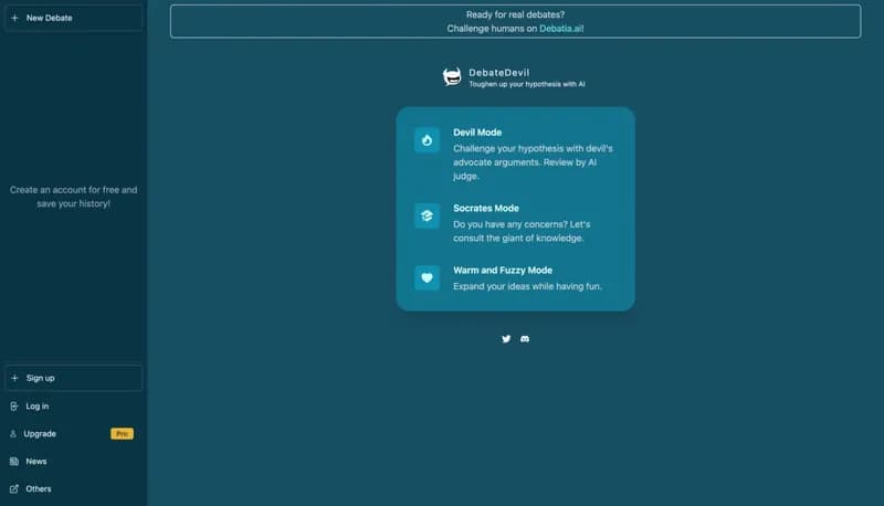 DebateDevil screenshot