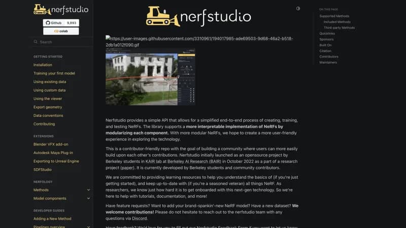 Nerfstudio screenshot