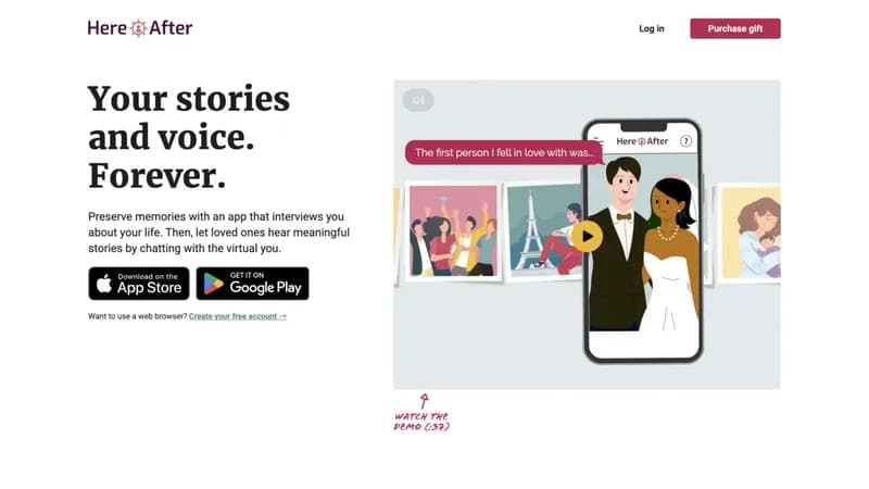 HereAfter AI screenshot
