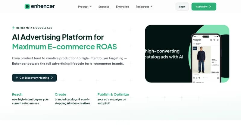 enhencer ai ads website