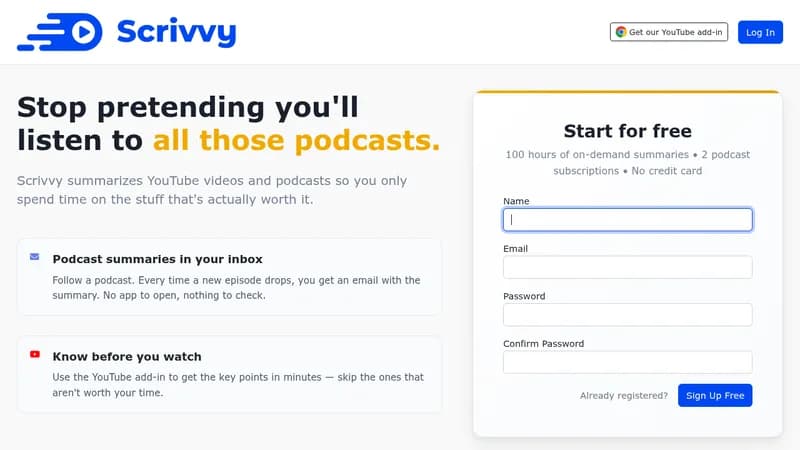 scrivvy website