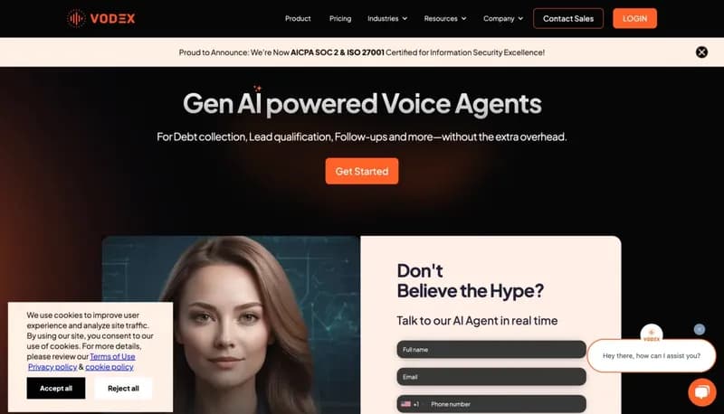 Vodex AI screenshot