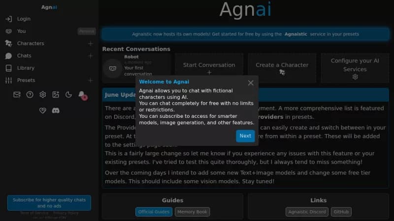 Agnaistic screenshot
