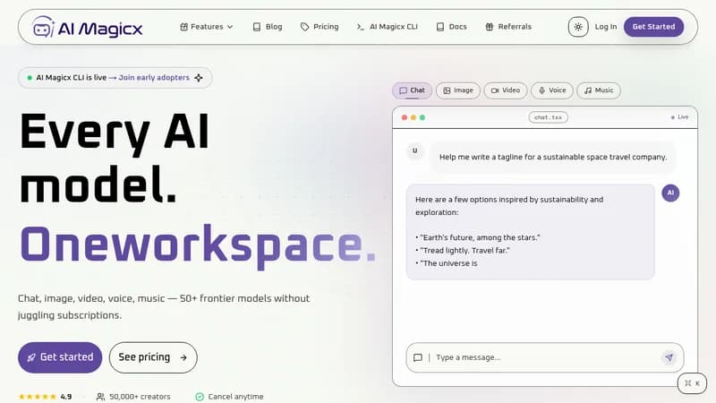 ai magicx website