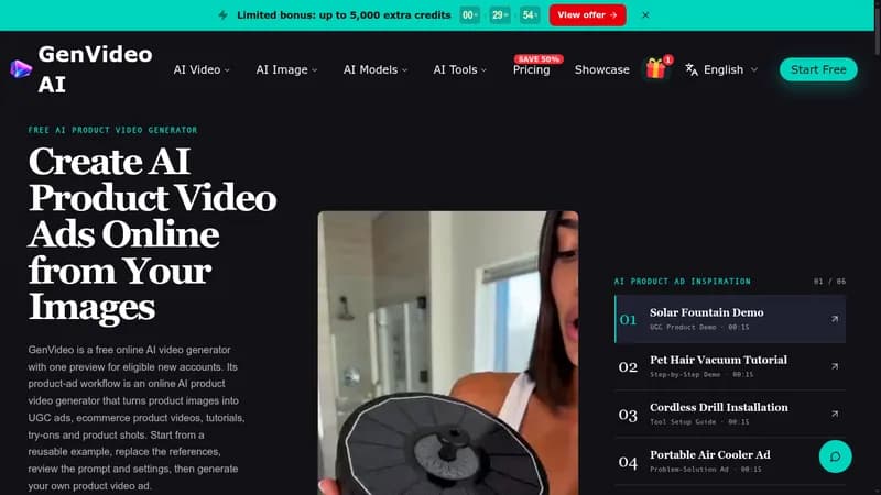genvideo ai website