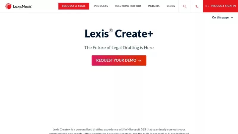 Lexis Create+ screenshot