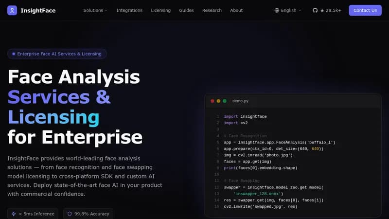 insightface website