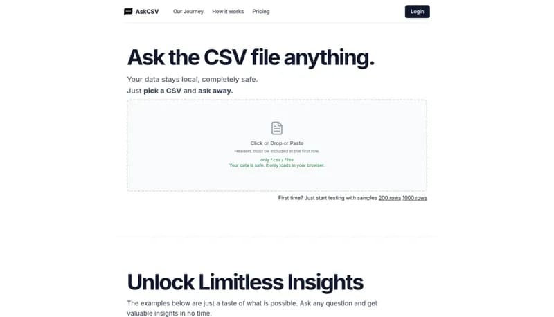 AskCSV screenshot