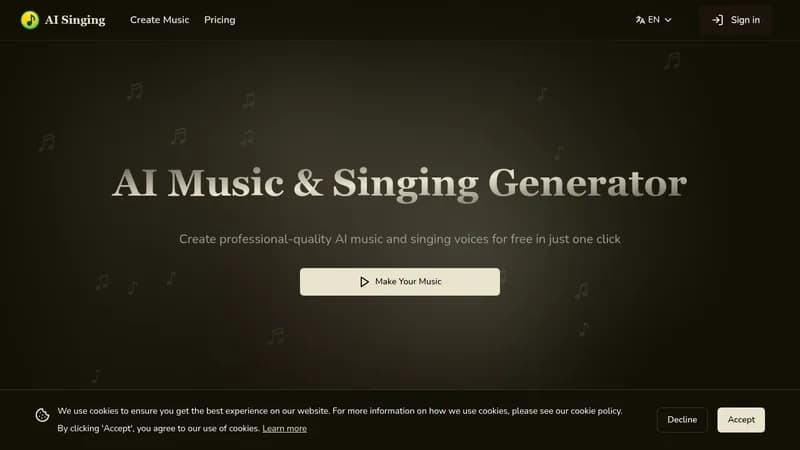 ai singing website