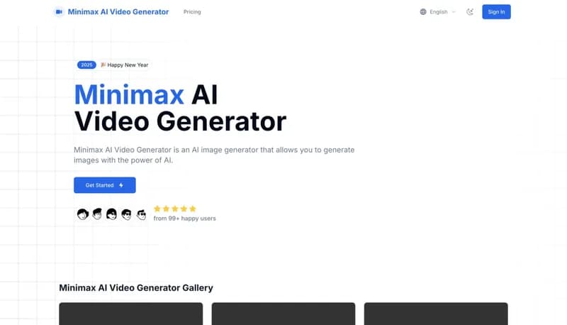 Minimax AI Video Generator screenshot