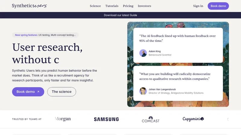 synthetic users website