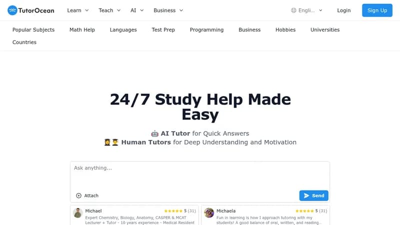 tutorocean website