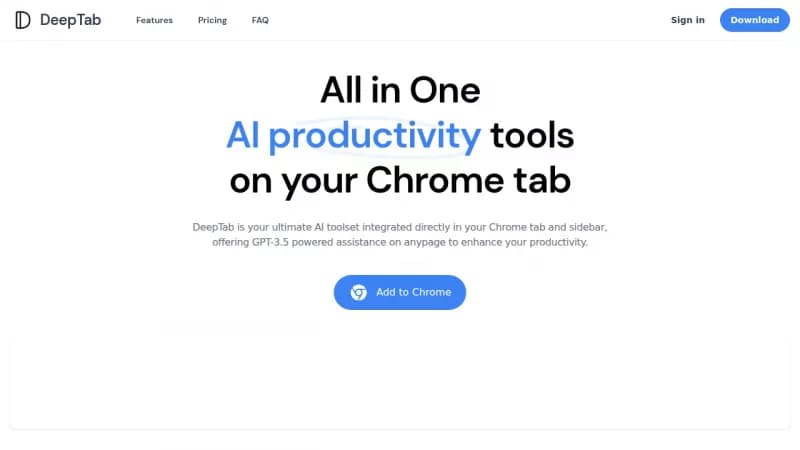 DeepTab screenshot
