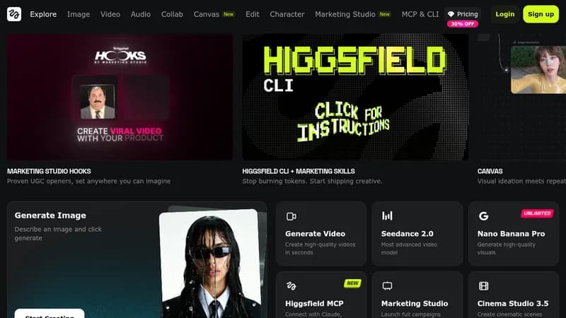 higgsfield ai website