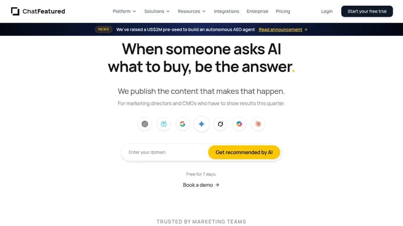 chatfeatured website