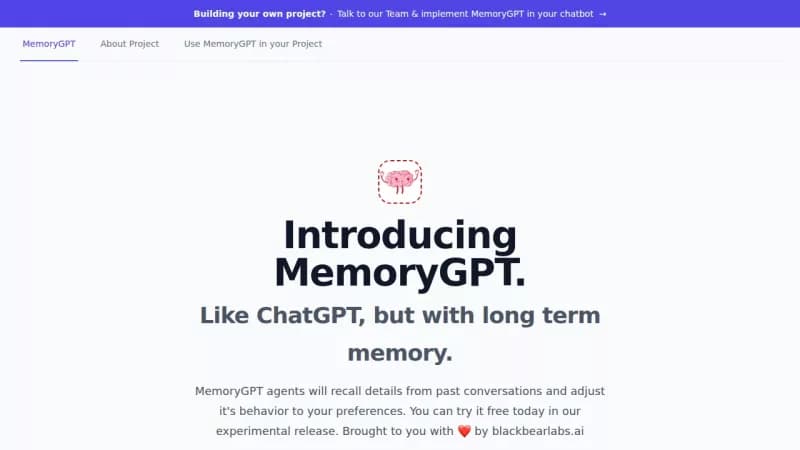 MemoryGPT screenshot