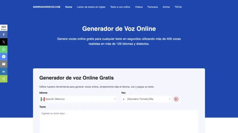 Generador de Voz Online screenshot