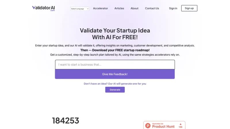 ValidatorAI screenshot