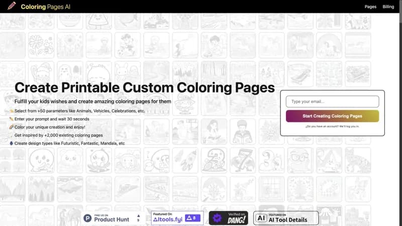 Coloring Pages AI screenshot