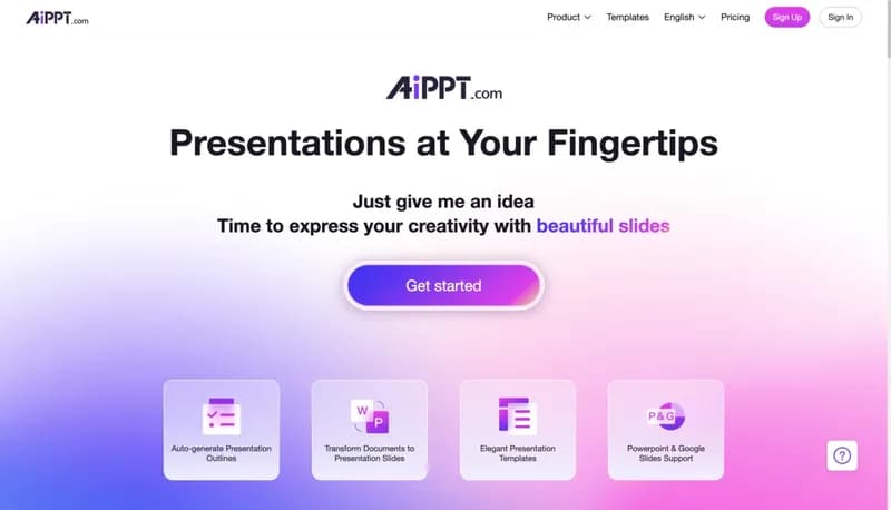AiPPT screenshot