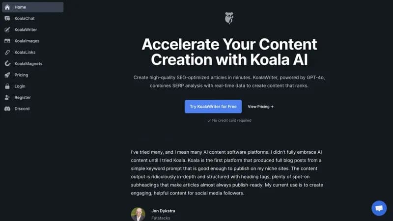 Koala AI screenshot