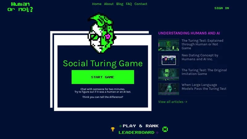 human or not website