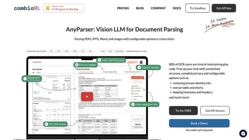 AnyParser API screenshot