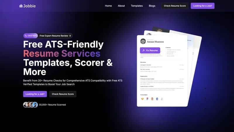 Jobbie screenshot