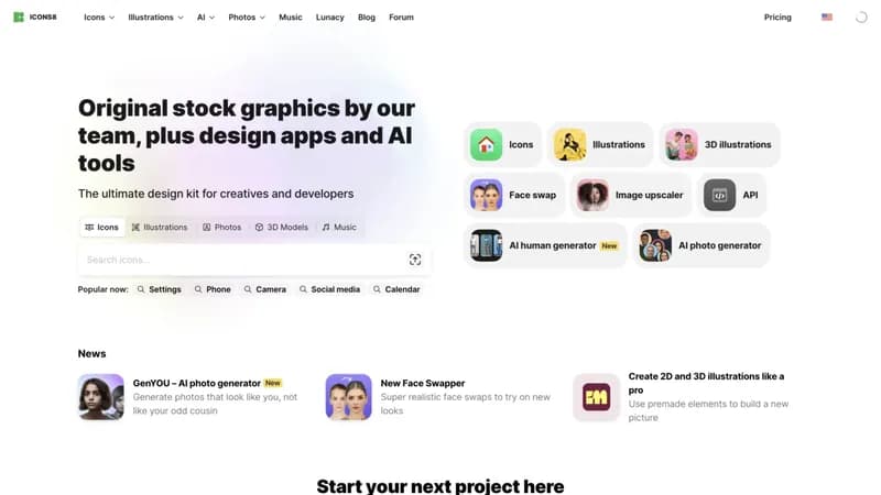 Icons8 screenshot