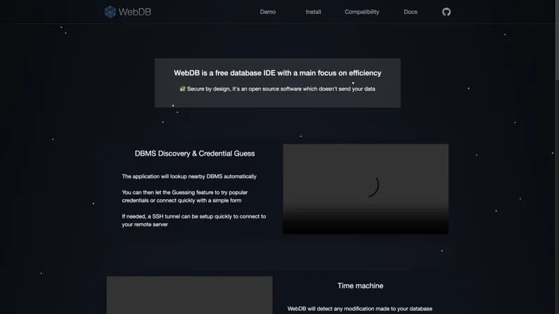 WebDB screenshot