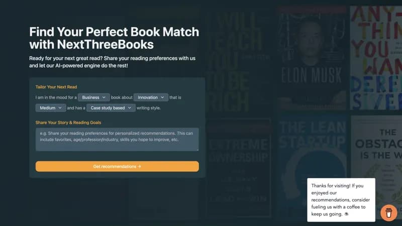 NextThreeBooks screenshot