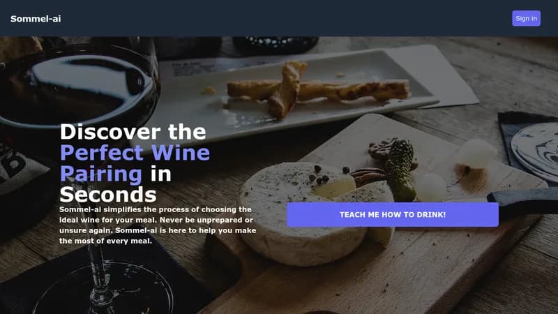 sommel-ai website