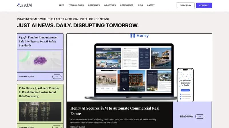 Just AI News screenshot