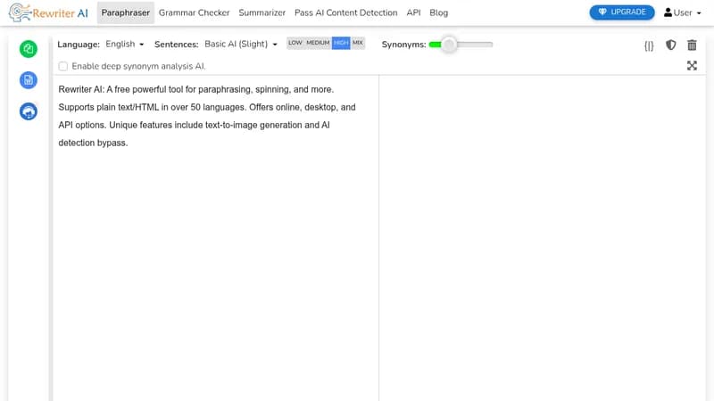 rewriter ai website