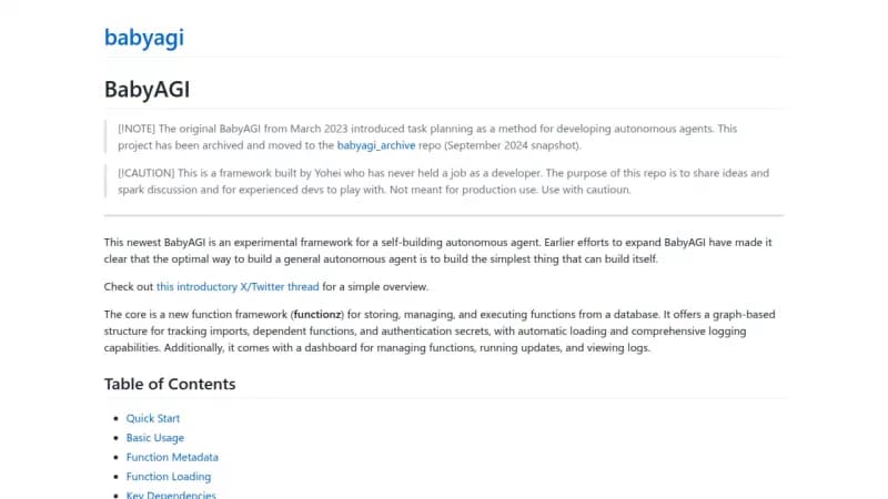 BabyAGI screenshot