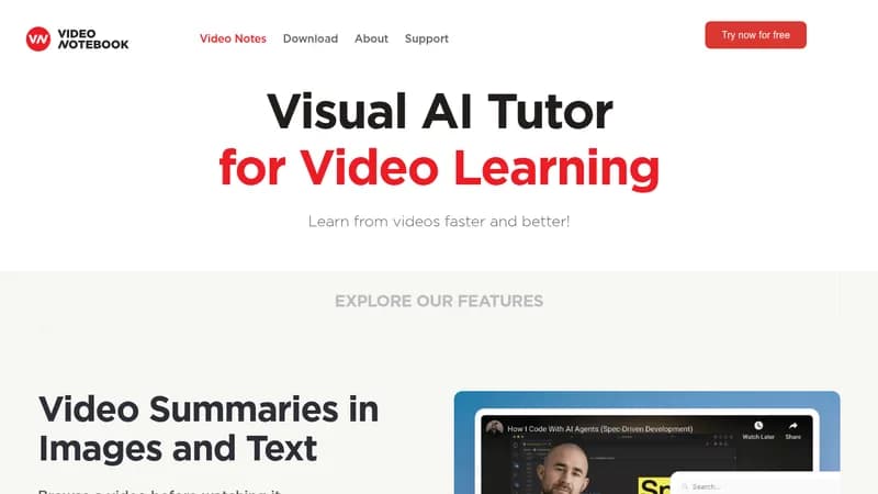 video notebook website