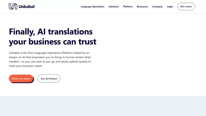 Unbabel screenshot