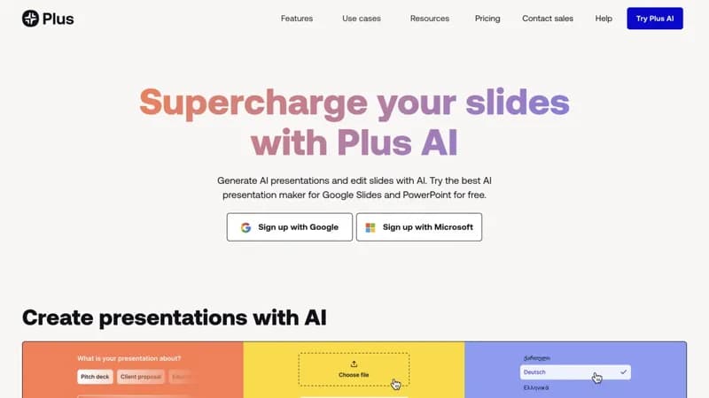 Plus AI screenshot