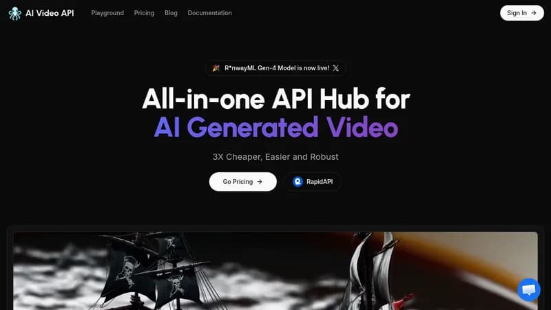 ai video api website