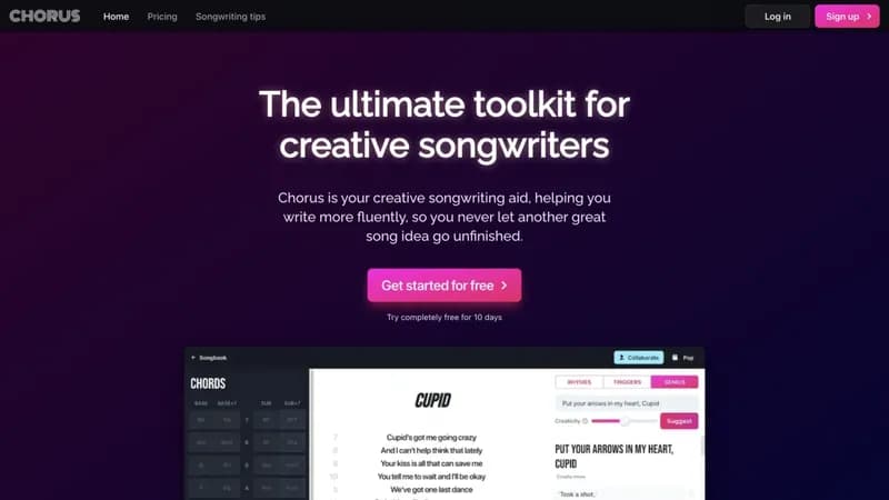 writewithchorus.com screenshot
