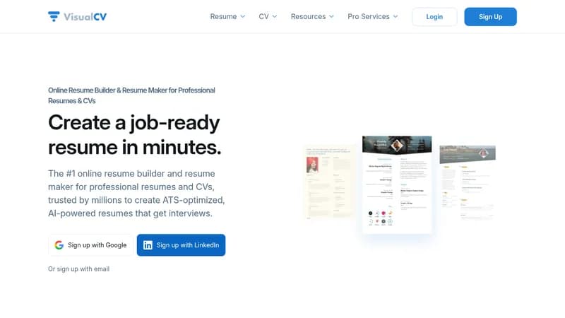 visualcv website