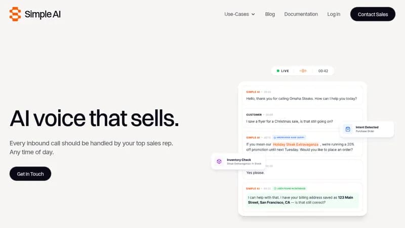 simple ai website