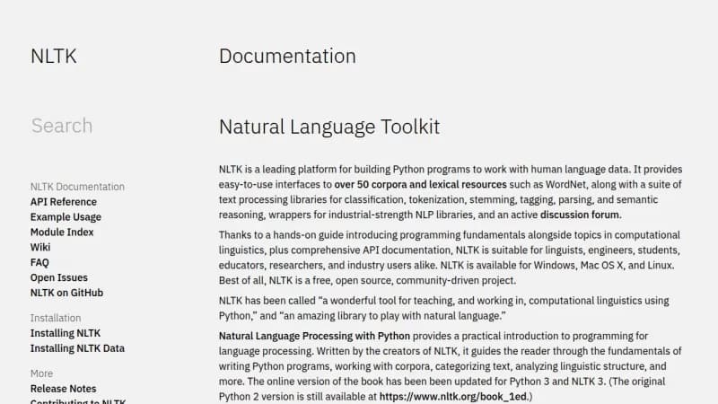 NLTK screenshot