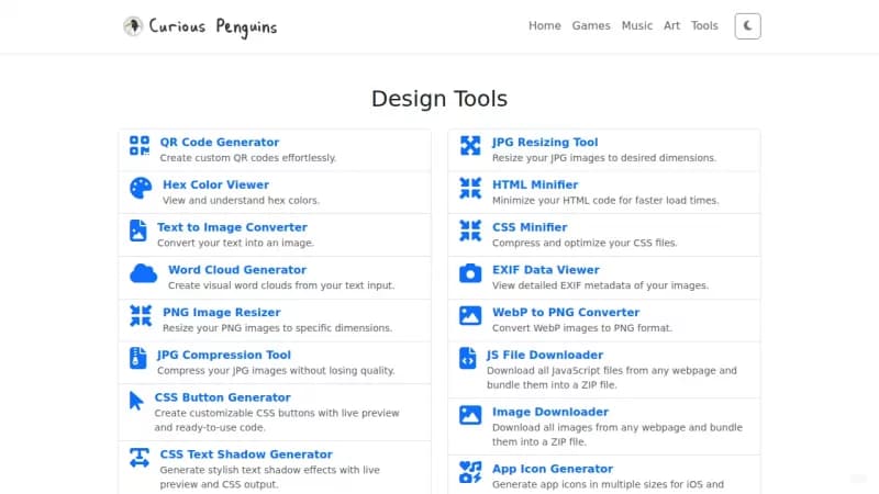 Curious Penguins Tools Collection screenshot