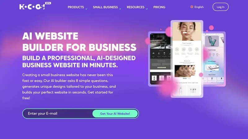 Hocoos AI Website Builder screenshot