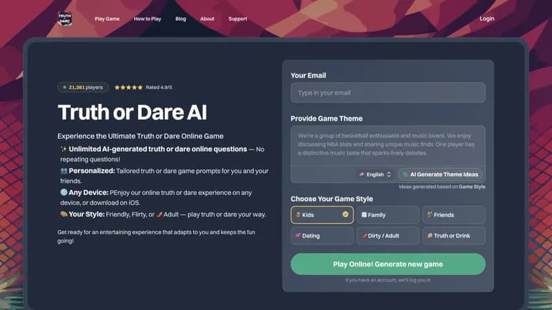 Truth or Dare AI screenshot